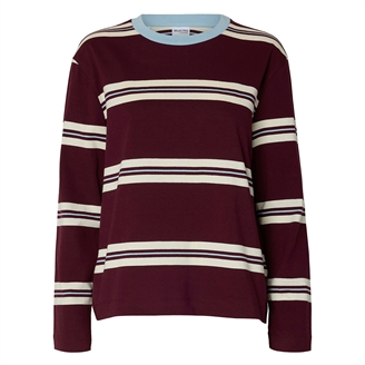 Selected Femme SlfBoxy-Luma LS O-Neck Tee Fig/Egret